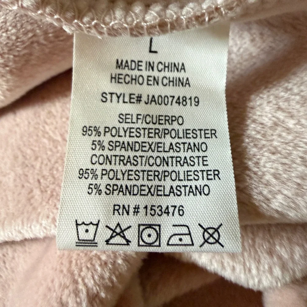 Sincerely Jules Jumpsuit Large Pink Velour Sleeveless Pocket Jogger JA0074819 - Picture 4 of 6